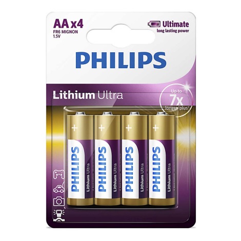 Philips FR6LB4A/10 - 4 kom Litijska baterija AA LITHIUM ULTRA 1,5V 2400mAh