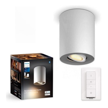 Philips - LED Prigušiva reflektorska svjetiljka Hue PILLAR 1xGU10/4,2W/230V 2200-6500K + daljinski upravljač bijela