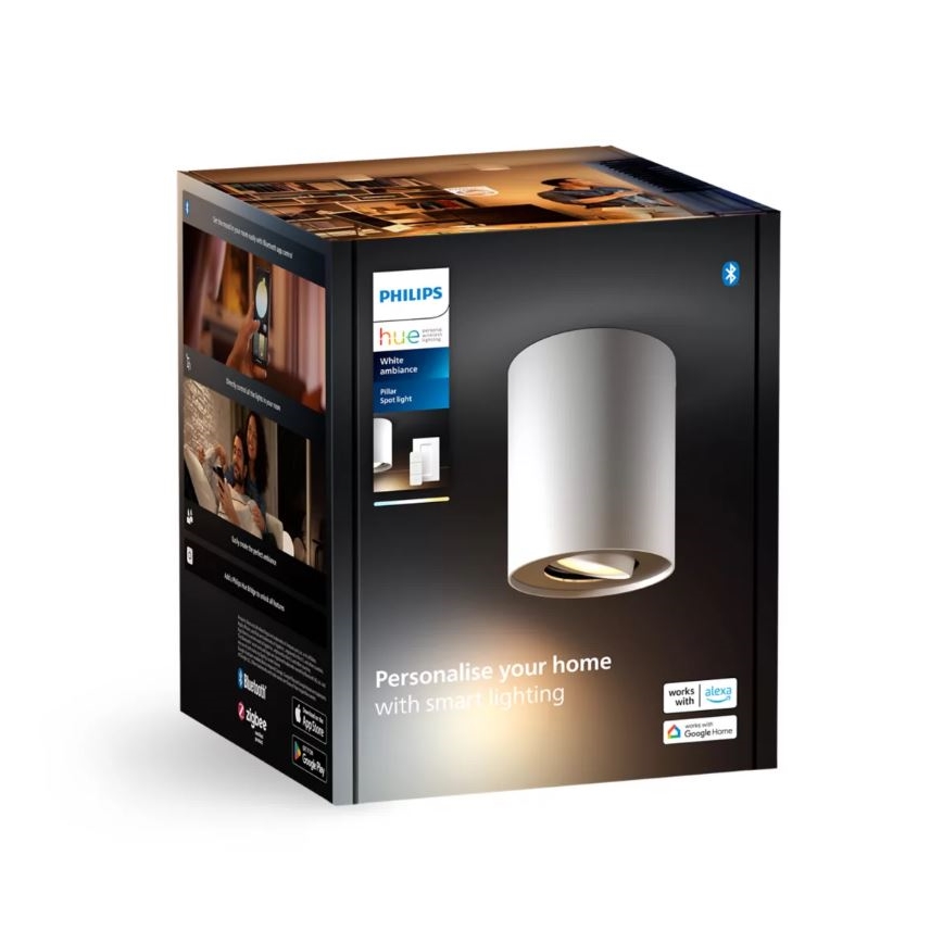 Philips - LED Prigušiva reflektorska svjetiljka Hue PILLAR 1xGU10/4,2W/230V 2200-6500K + daljinski upravljač bijela