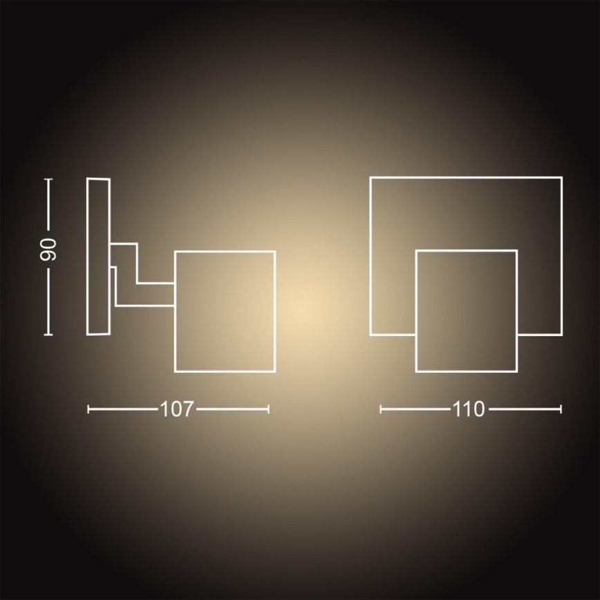 Philips - LED Prigušiva reflektorska svjetiljka Hue RUNNER 1xGU10/4,2W/230V 2200-6500K bijela