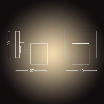 Philips - LED Prigušiva reflektorska svjetiljka Hue RUNNER 1xGU10/4,2W/230V 2200-6500K crna