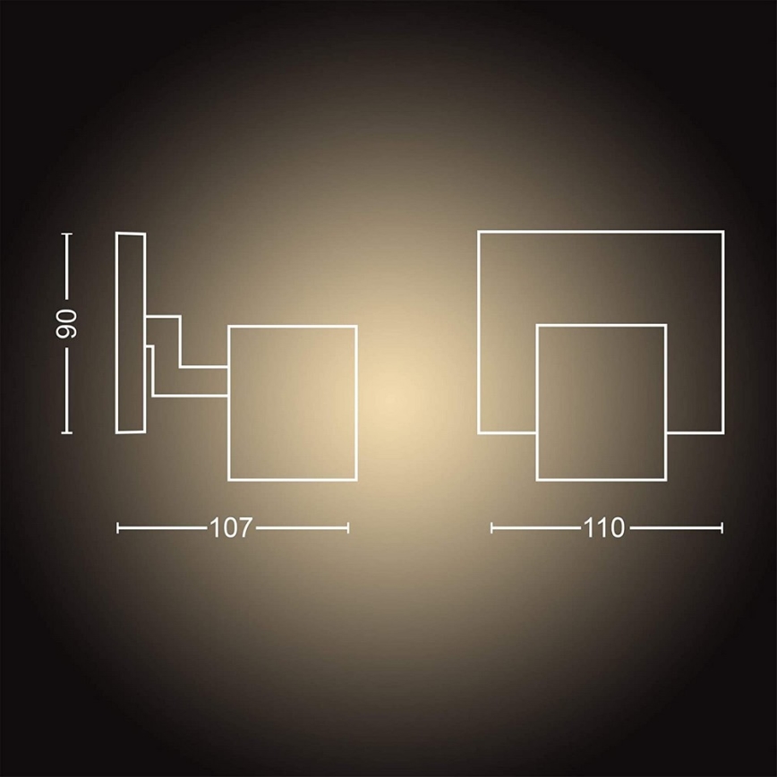 Philips - LED Prigušiva reflektorska svjetiljka Hue RUNNER 1xGU10/4,2W/230V 2200-6500K crna