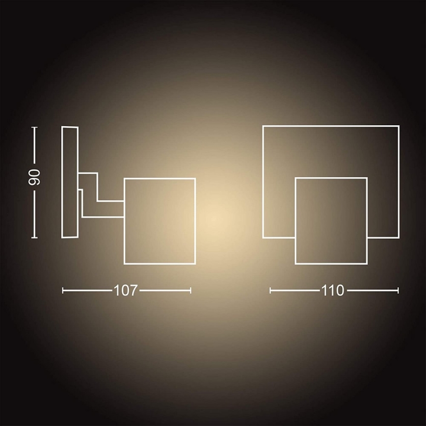 Philips - LED Prigušiva reflektorska svjetiljka Hue RUNNER 1xGU10/4,2W/230V 2200-6500K + daljinski upravljač bijela