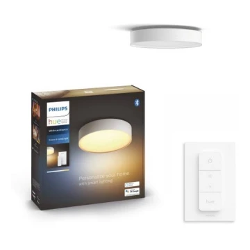 Philips - LED Prigušiva stropna svjetiljka Hue LED/9,6W/230V 2200–6500K pr. 261 mm bijela + daljinski upravljač