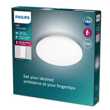 Philips - LED Prigušiva stropna svjetiljka LED/24W/230V 2700-6500K + daljinski upravljač