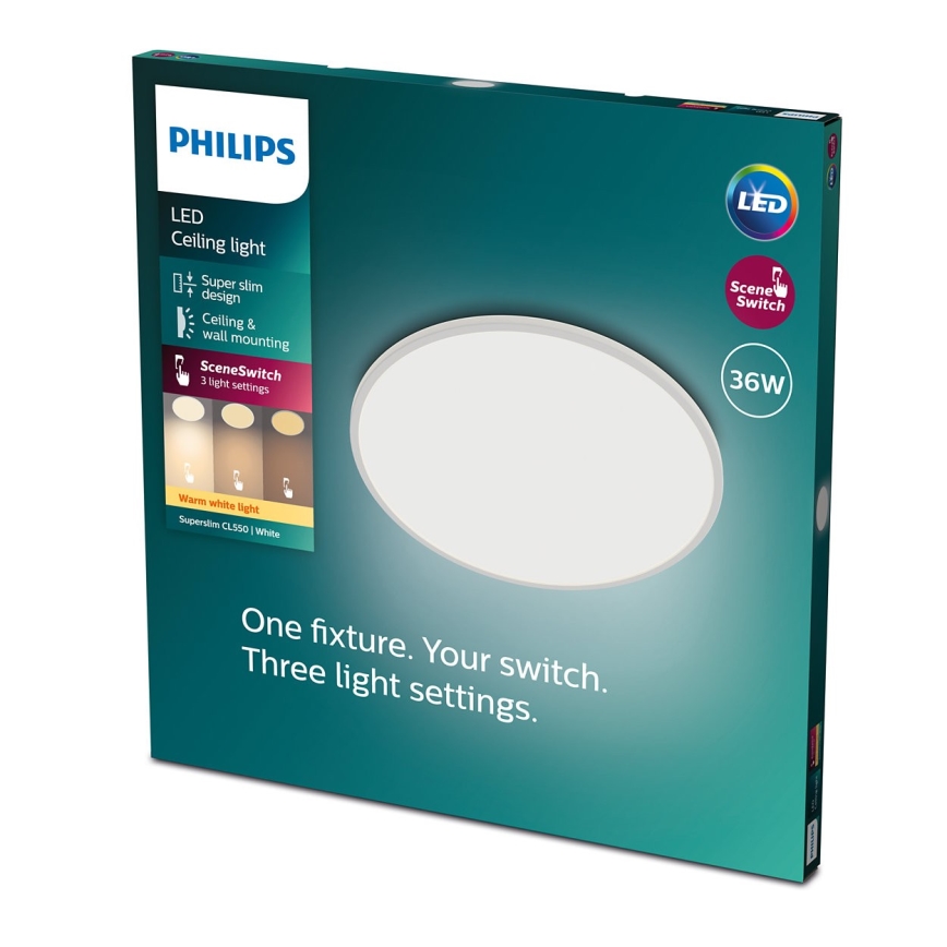 Philips - LED Prigušiva stropna svjetiljka SCENE SWITCH LED/36W/230V