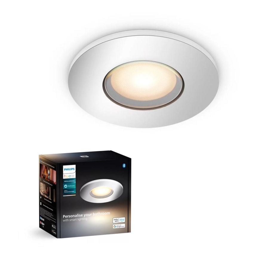 Philips - LED Prigušiva ugradbena svjetiljka za kupaonicu Hue ADORE BATHROOM 1xGU10/4,2W/230V 2200-6500K IP44