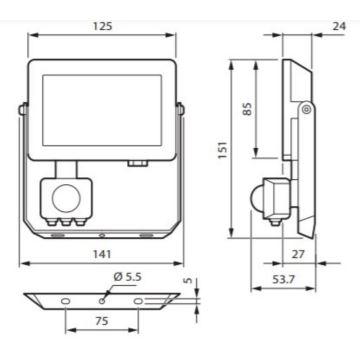 Philips - LED Reflektor sa senzorom DECOFLOOD LED/20W/230V IP65