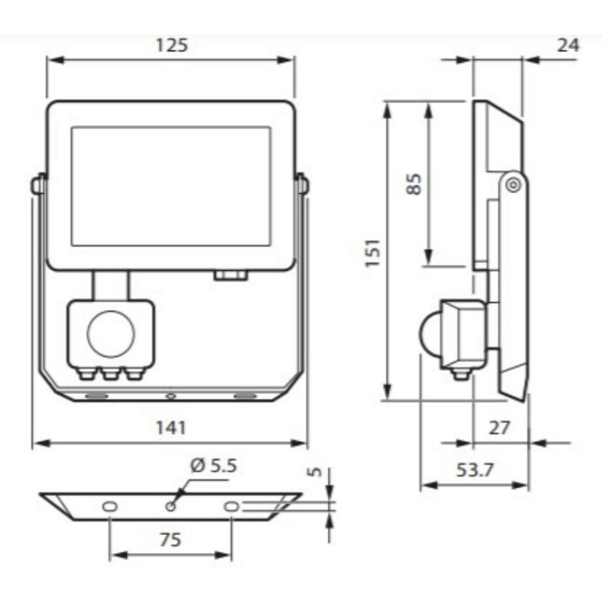 Philips - LED Reflektor sa senzorom DECOFLOOD LED/20W/230V IP65