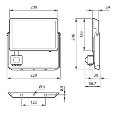 Philips - LED Reflektor sa senzorom DECOFLOOD LED/50W/230V IP65