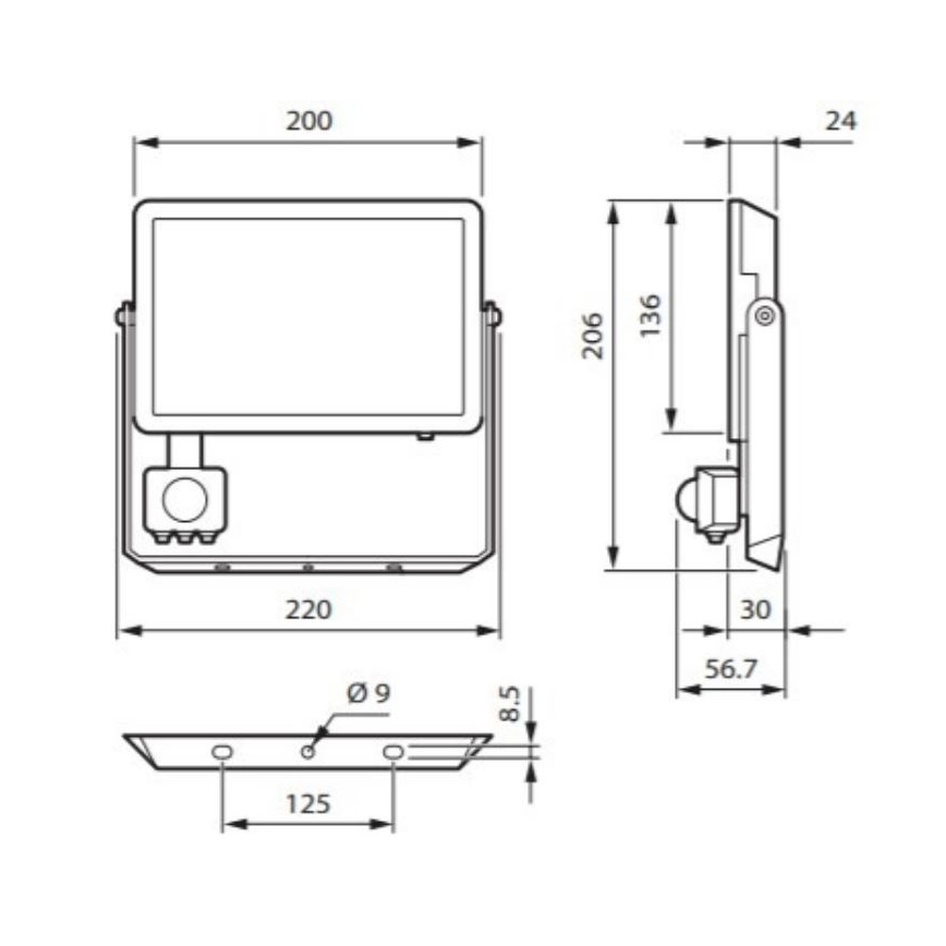 Philips - LED Reflektor sa senzorom DECOFLOOD LED/50W/230V IP65