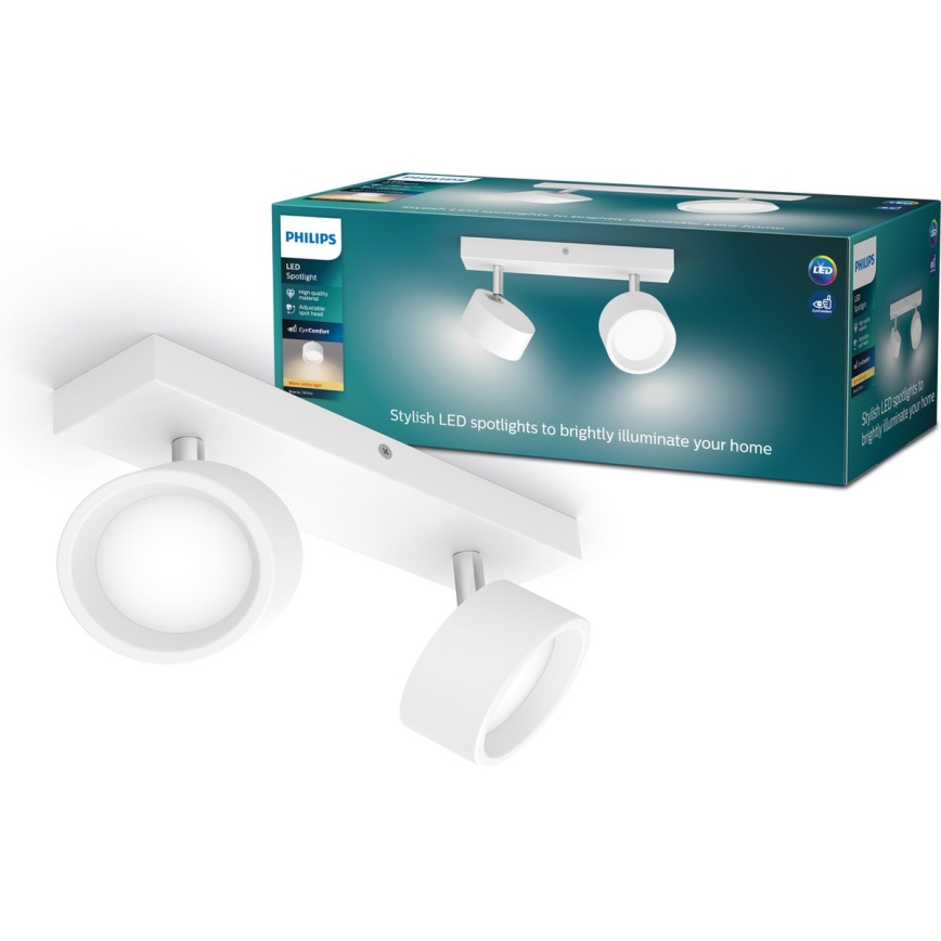 Philips - LED Reflektorska svjetiljka 2xLED/5,5W/230V bijela