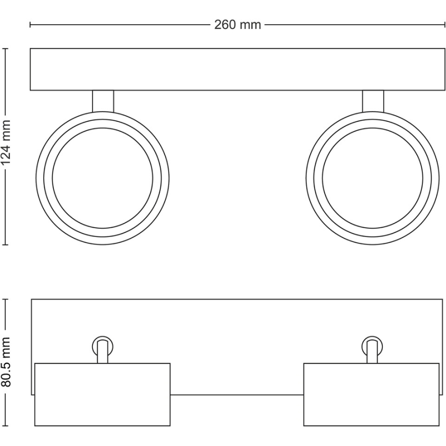 Philips - LED Reflektorska svjetiljka 2xLED/5,5W/230V bijela