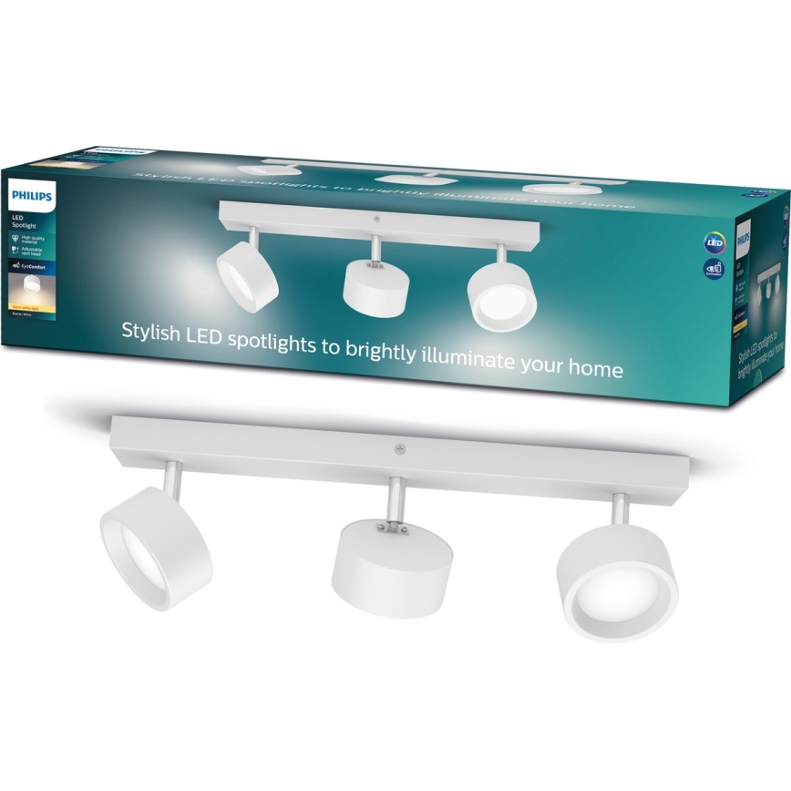 Philips - LED Reflektorska svjetiljka 3xLED/5,5W/230V bijela