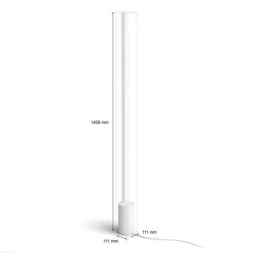 Philips - LED RGBW Prigušiva podna lampa Hue SIGNE LED/29W/230V 2000-6500K bijela