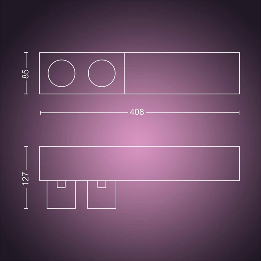 Philips - LED RGBW Prigušiva reflektorska svjetiljka Hue CENTRIS LED/11W/230V + 2xGU10/5,7W