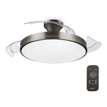 Philips-LED Stropna svjetiljka s ventilatorom BLISS LED/35W/230V 5500/4000/2700K nikal + daljinski upravljač