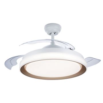 Philips-LED Stropna svjetiljka s ventilatorom LED/35W/230V 5500/4000/2700K + daljinski upravljač zlatna