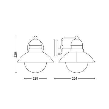 Philips - LED Vanjska zidna svjetiljka sa žaruljom sa senzorom za dan/noć DAMASCUS 1xE27/9W/230V IP44