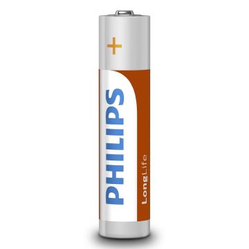 Philips R03L4B/10 - 4 kmd Cink-klorid baterija AAA LONGLIFE 1,5V 450mAh