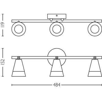 Philips - Reflektorska svjetiljka CLEFT 3xGU10/5W/230V