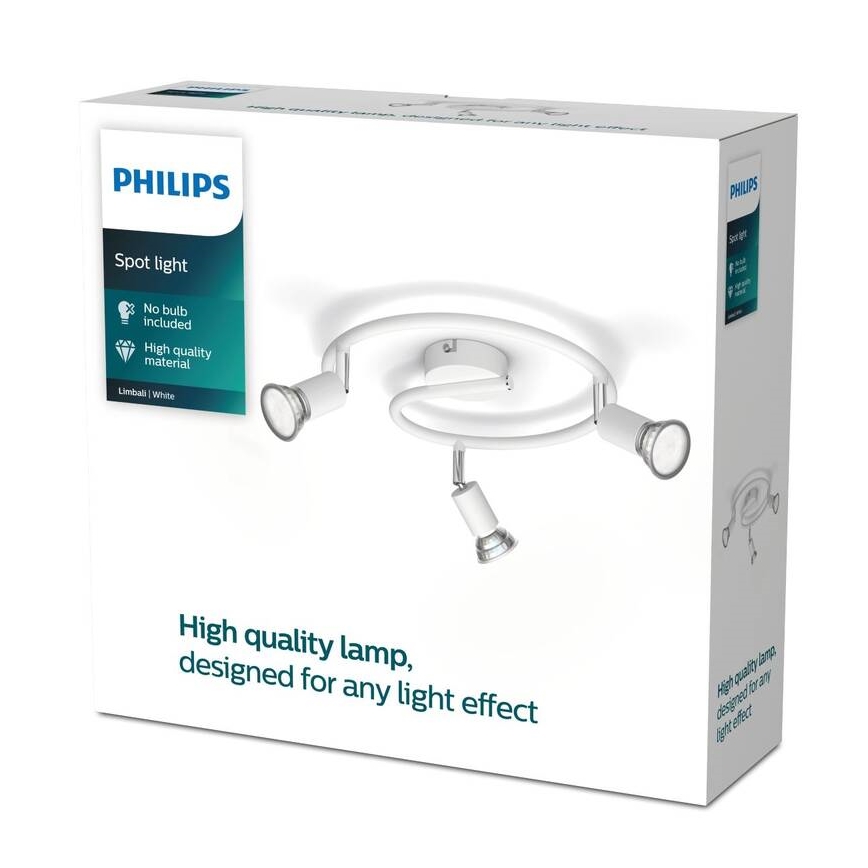 Philips - Reflektorska svjetiljka 3xGU10/50W/230V bijela