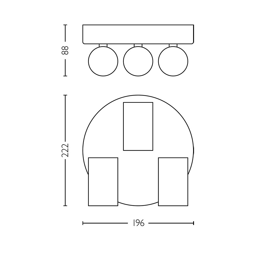 Philips - Reflektorska svjetiljka za kupaonicu IDRIS 3xGU10/5W/230V IP44 crna