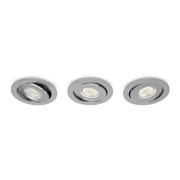 Philips - SET 3x LED Prigušiva ugradbena svjetiljka LED/4,5W/230V