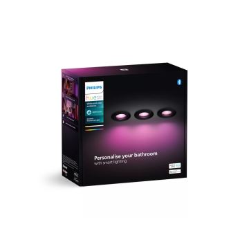 Philips - SET 3x LED RGBW Prigušiva ugradbena svjetiljka za kupaonicu Hue XAMENTO 1xGU10/4,2W/230V 2000-6500K IP44