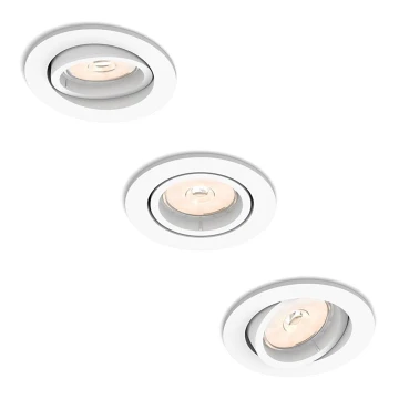 Philips - SET 3x Ugradbena svjetiljka 1xGU10/5,5W/230V