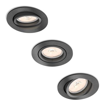 Philips - SET 3x Ugradna svjetiljka 1xGU10/5,5W/230V