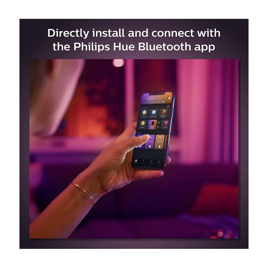 Philips - SET 4x LED RGB Prigušiva svjetiljka za tračni sustav Hue PERIFO LED RGB/44,6W/230V 2000-6500K