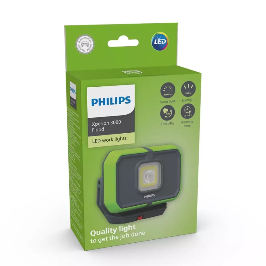 Philips X30FLX1 - LED Prigušiva punjiva radna svjetiljka LED/10W/3,7V 1000 lm 4400 mAh IP65