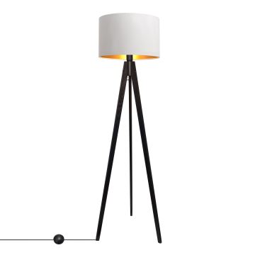 Podna lampa ALBA 1xE27/60W/230V bijela/zlatna/bor