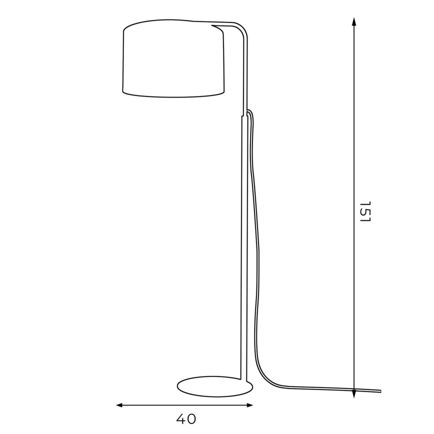 Podna lampa ARDEN 1xE27/60W/230V bijela