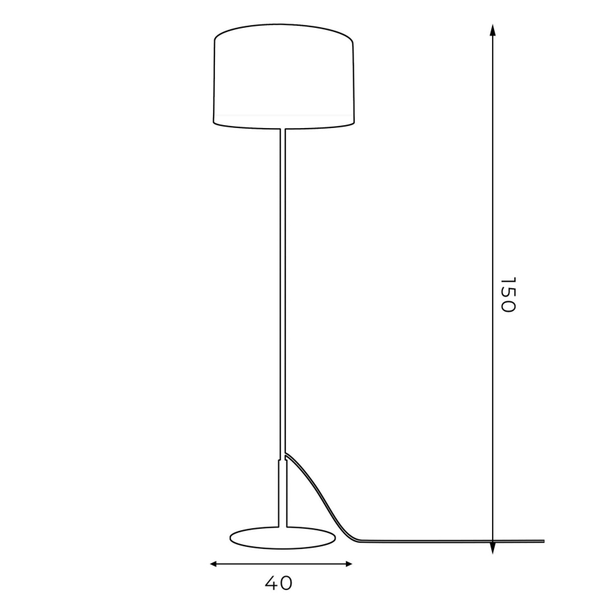 Podna lampa ARDEN 1xE27/60W/230V crna/bijela