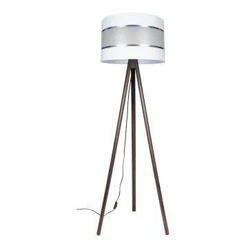 Podna lampa CORAL 1xE27/60W/230V smeđa/bijela/krom