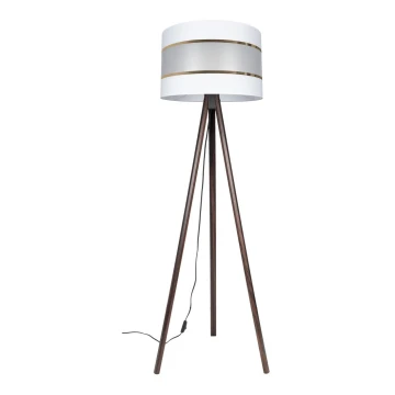 Podna lampa CORAL 1xE27/60W/230V smeđa/bijela/zlatna