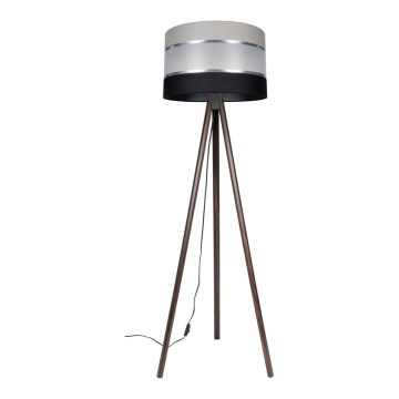 Podna lampa CORAL 1xE27/60W/230V wenge/crna/siva/krom