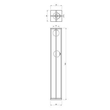 Podna lampa DIEGO 2xE14/40W/230V crna