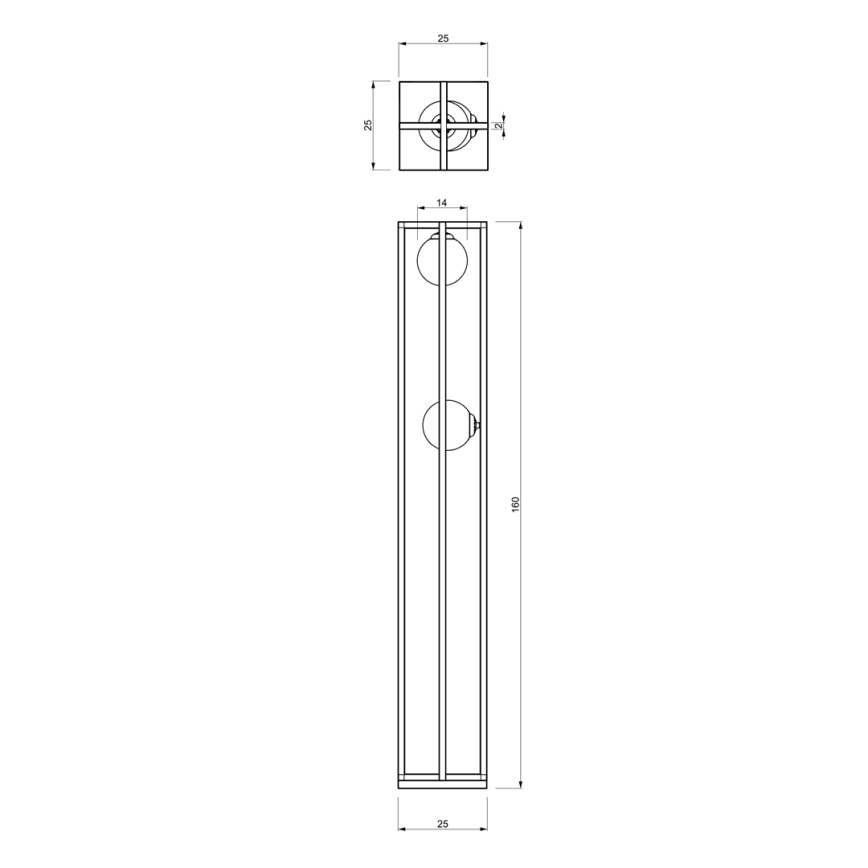 Podna lampa DIEGO 2xE14/40W/230V crna