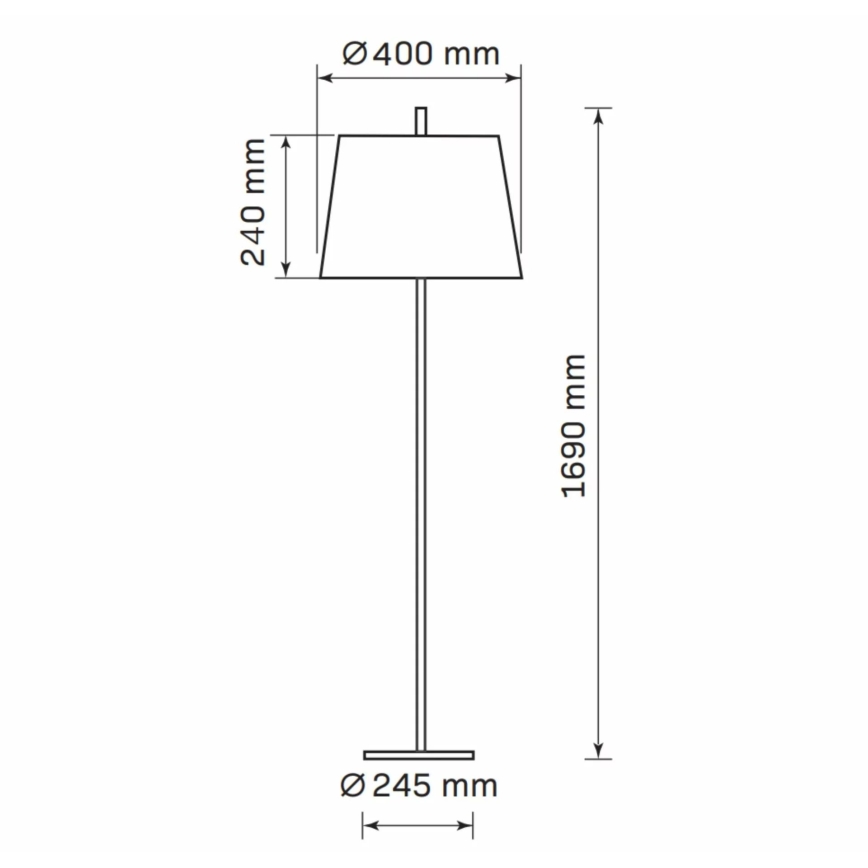 Podna lampa ELENA 1xE27/20W/230V bijela