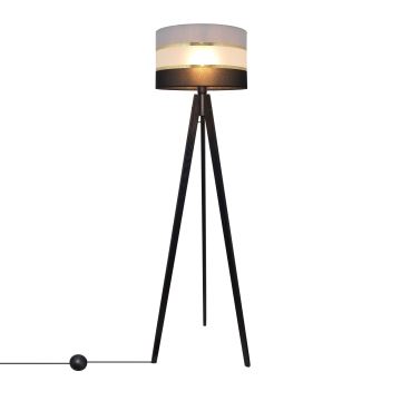 Podna lampa HELEN 1xE27/60W/230V siva/crna/zlatna/bor