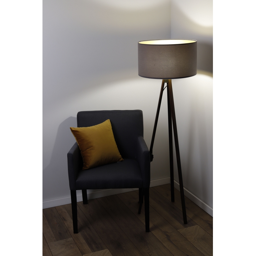 Podna lampa STANDART 1xE27/60W/230V siva/smeđa