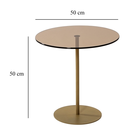 Pomoćni stolić CHILL 50x50 cm zlatna/brončana