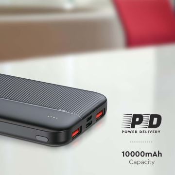 Power Bank Power Delivery 10000mAh/22,5W/5V crna