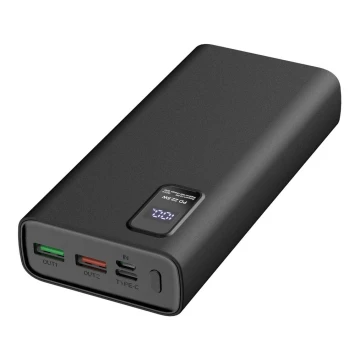 Power Bank s LED zaslonom Power Delivery 20000 mAh 3,7V crna