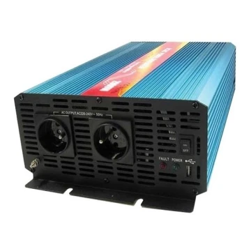 Pretvarač napona CARSPA 2000W/12/230V + USB