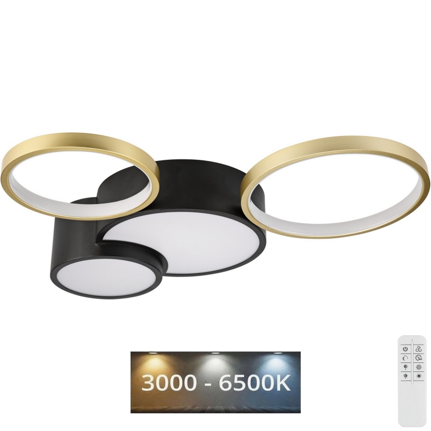 Prigušiva stropna svjetiljka ALIZEE LED/30W/230V 3000-6500K crna/zlatna