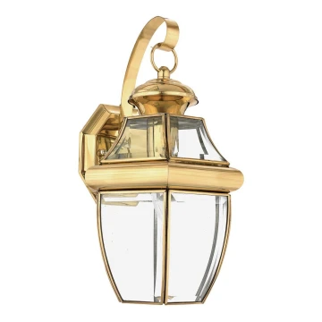 Quoizel - Vanjska zidna svjetiljka MARINE 1xE27/150W/230V IP44 zlatna